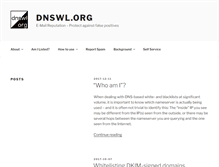 Tablet Screenshot of dnswl.org